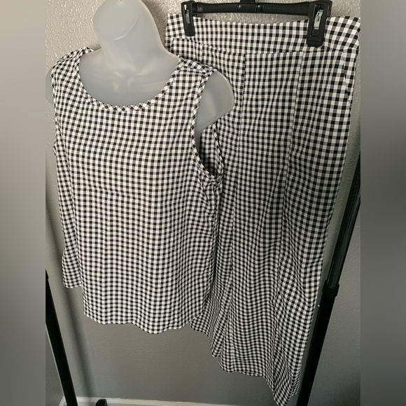 EMERY ROSE Two Piece Plaid Set - Picture 1 of 3